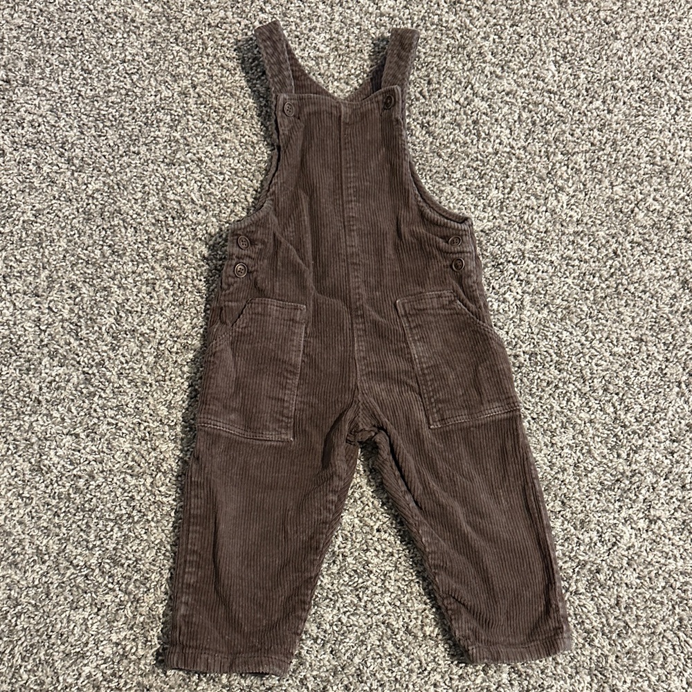 Zara Brown Corduroy Kids Overalls